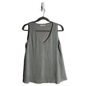 Laffaire Women's Blue Polka Dot Sleeveless Top